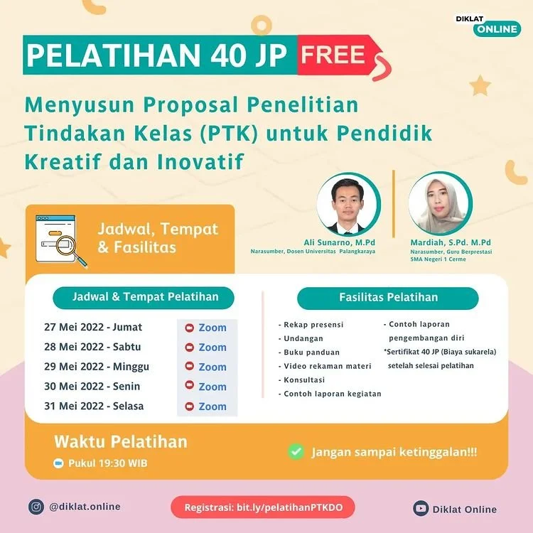 Pelatihan Menyusun Proposal Penelitian Tindakan Kelas (PTK) untuk Pendidik Kreatif dan Inovatif