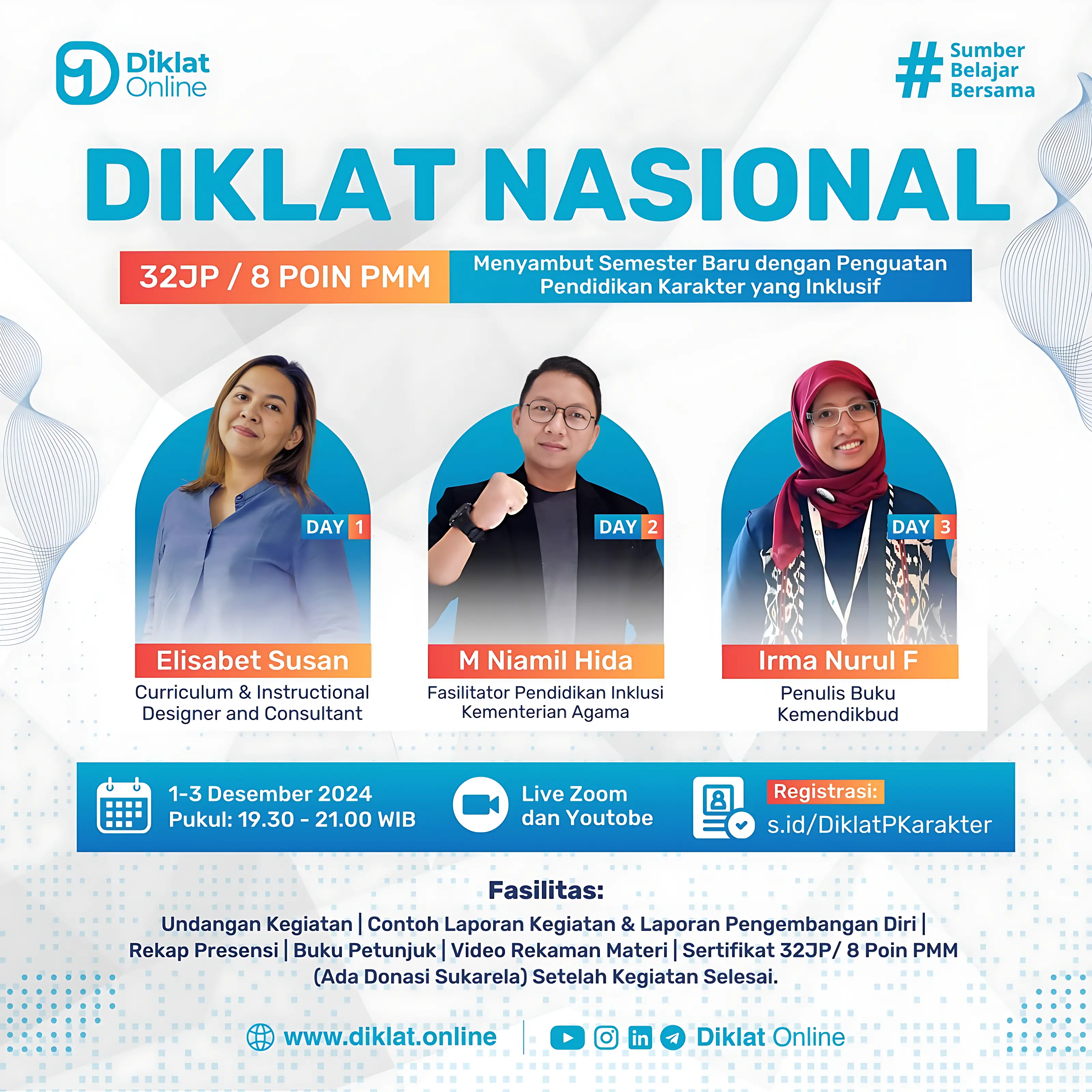 Diklat Nasional Menyambut Semester Baru dengan Penguatan Pendidikan Karakter yang Inklusif