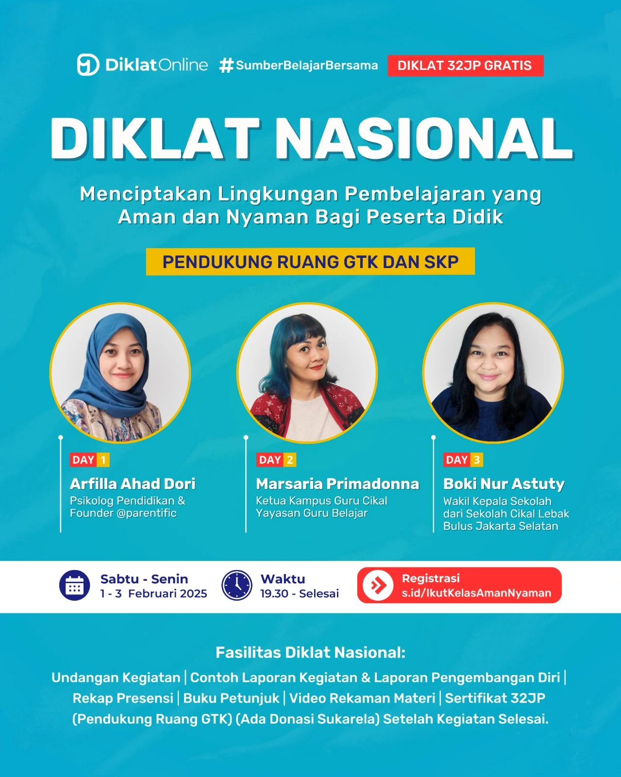 Diklat Nasional Menciptakan Lingkungan Pembelajaran yang Aman dan Nyaman Bagi Peserta Didik