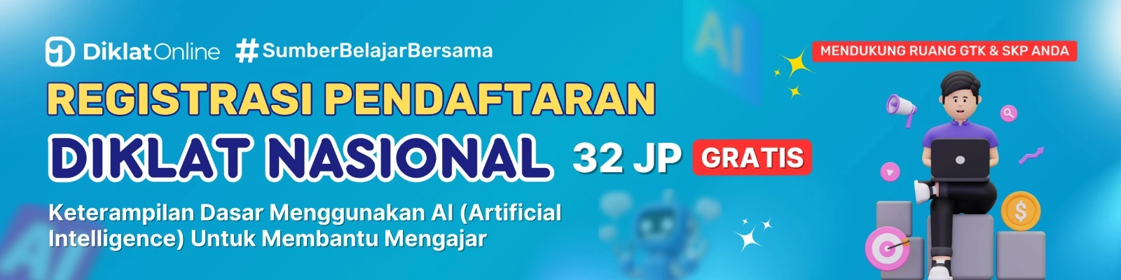 Registrasi Diklat Nasional Keterampilan Dasar Menggunakan AI (Artificial Intelligence) Untuk Membantu Mengajar - diklat.online