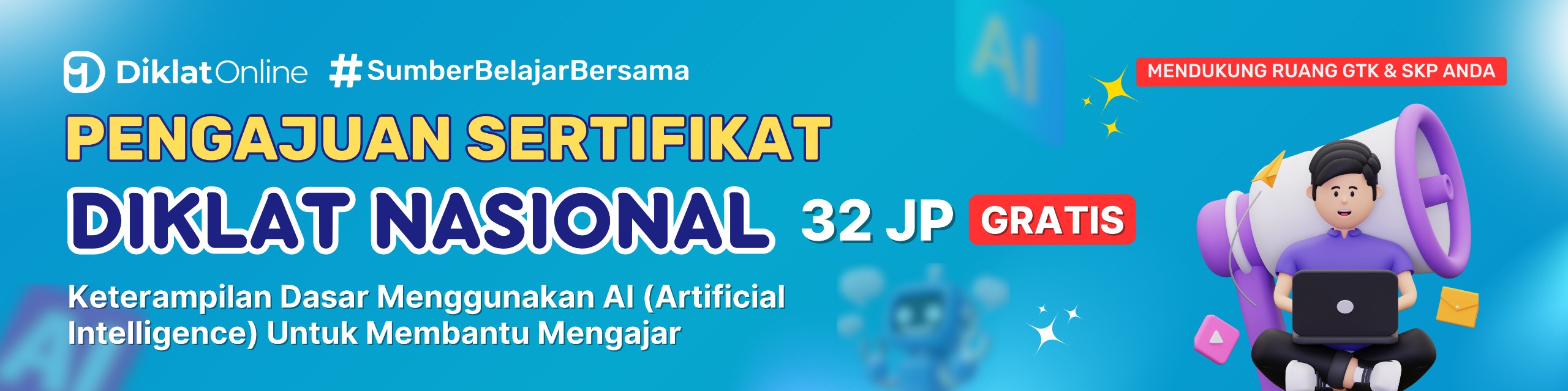 Registrasi Diklat Nasional Keterampilan Dasar Menggunakan AI (Artificial Intelligence) Untuk Membantu Mengajar - diklat.online