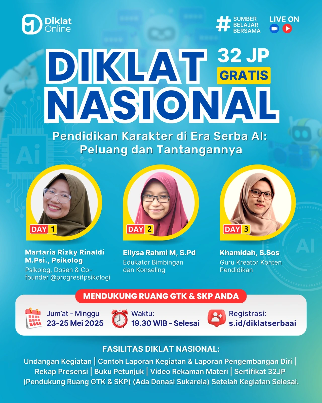 Diklat Nasional Pendidikan Karakter di Era Serba AI: Peluang dan Tantangannya