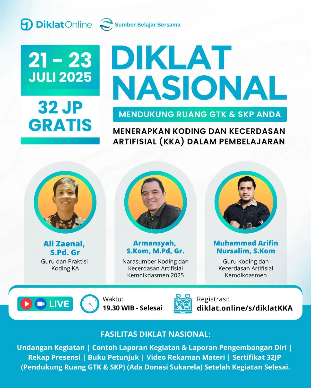 Diklat Nasional Menerapkan Koding dan Kecerdasan Artifisial (KKA) dalam Pembelajaran