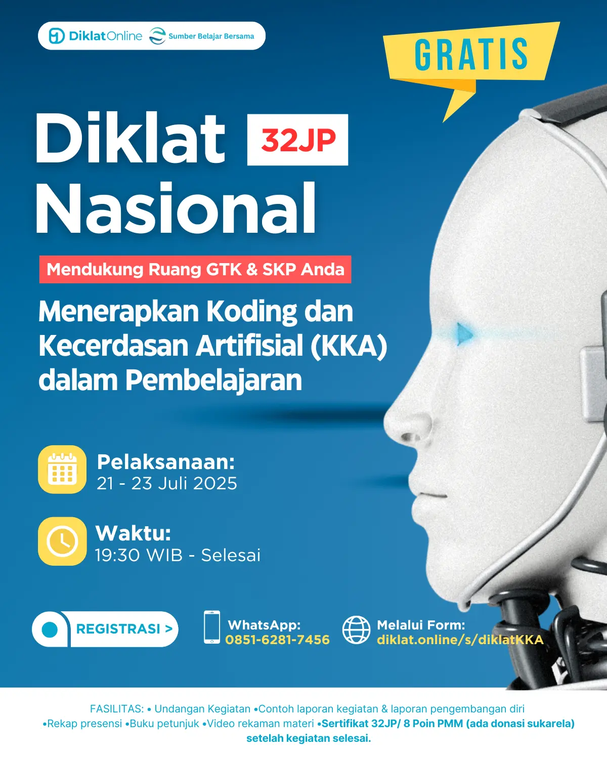 Diklat Nasional Menerapkan Koding dan Kecerdasan Artifisial (KKA) dalam Pembelajaran