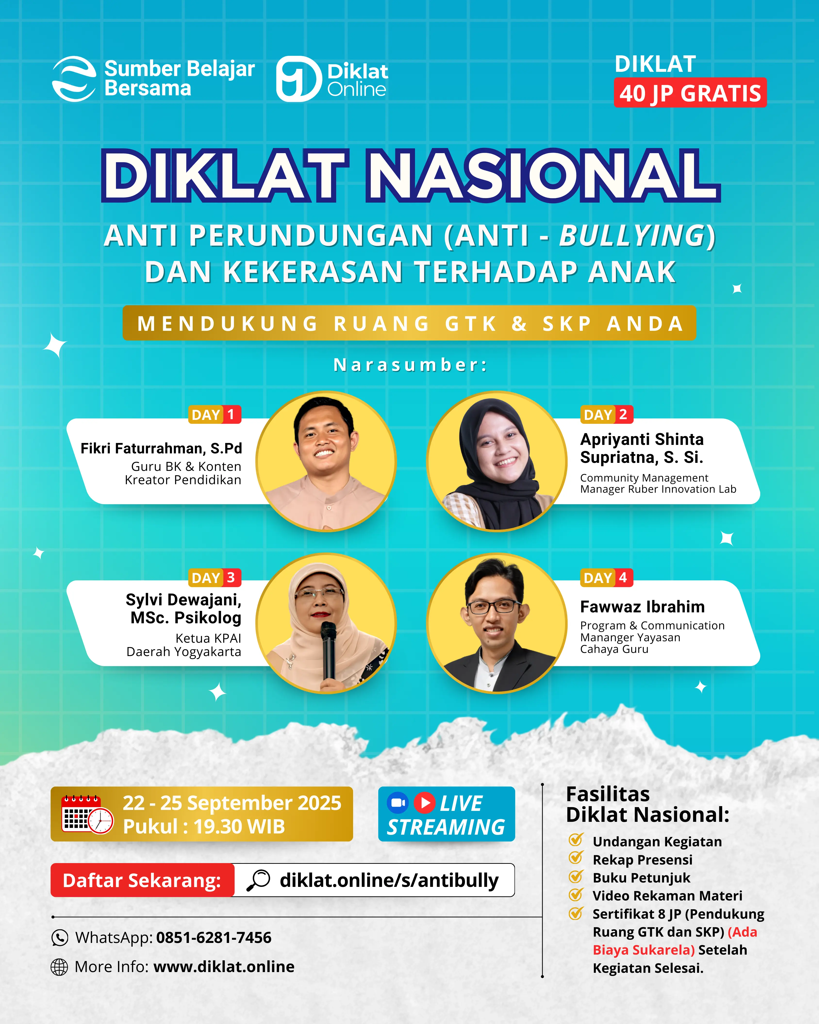 Diklat Nasional Anti Perundungan (Anti- Bullying) dan Kekerasan Terhadap Anak