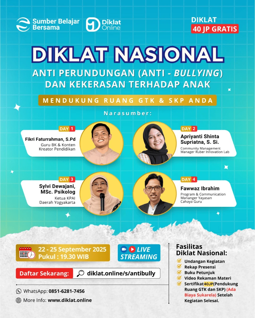 Diklat Nasional Anti Perundungan (Anti- Bullying) dan Kekerasan Terhadap Anak