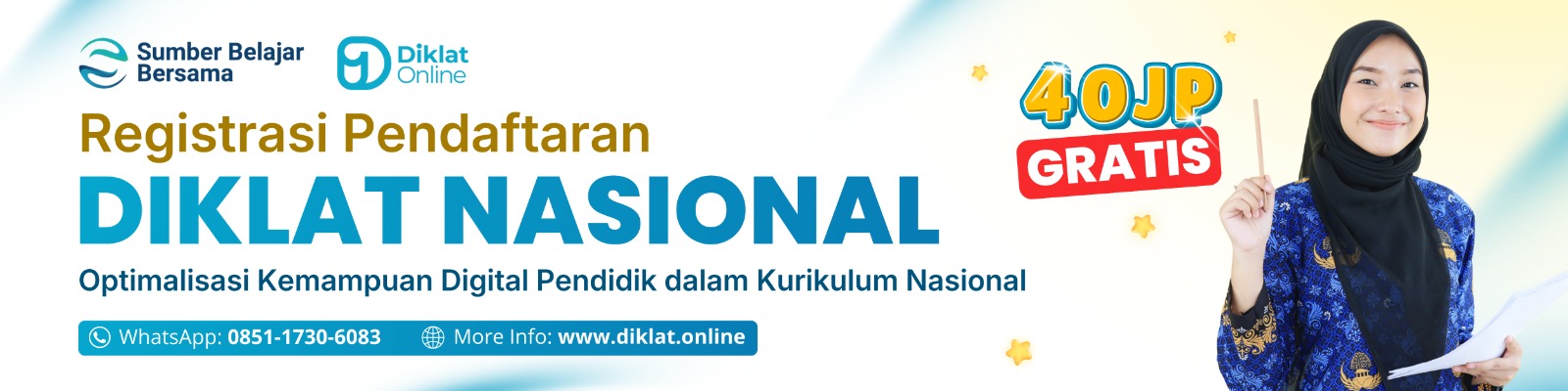 Registrasi Diklat Nasional Optimalisasi Kemampuan Digital Pendidik dalam Kurikulum Nasional - diklat.online