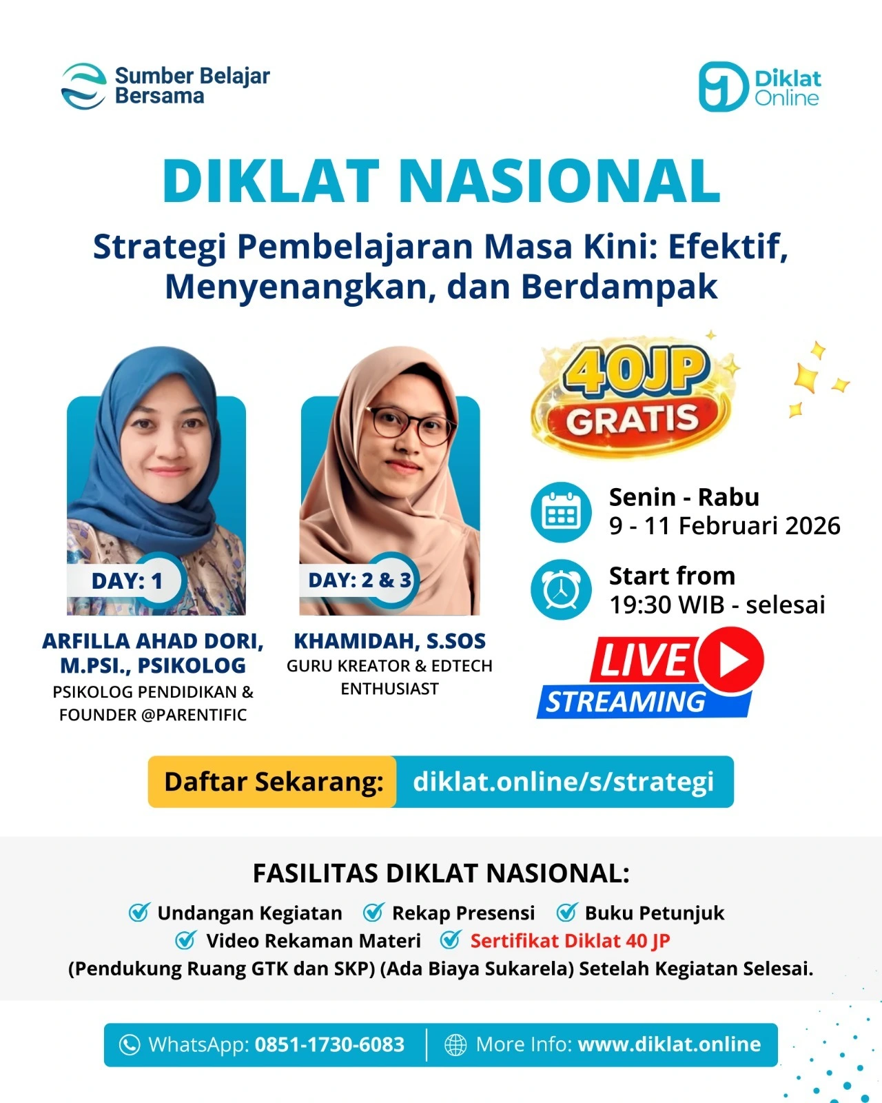 Diklat Nasional Strategi Pembelajaran Masa Kini: Efektif, Menyenangkan, dan Berdampak